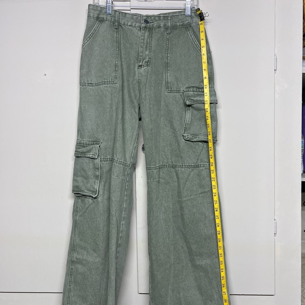 Women’s  Green Jean Cargo Pants